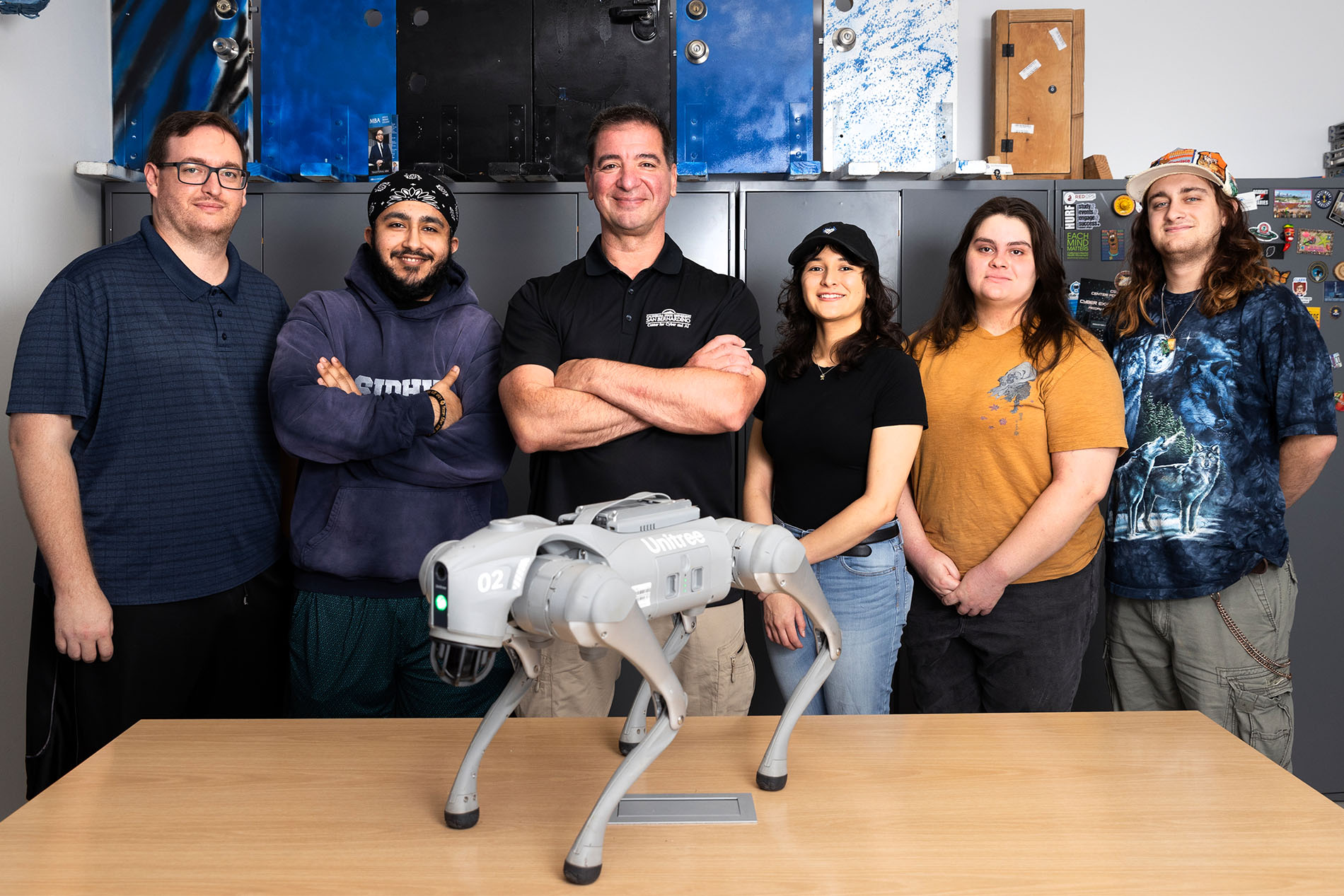 Vincent Nestler and students in classroom